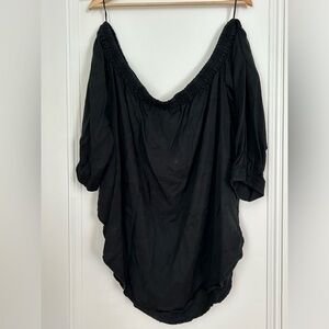 Black Off the Shoulder Blouse
